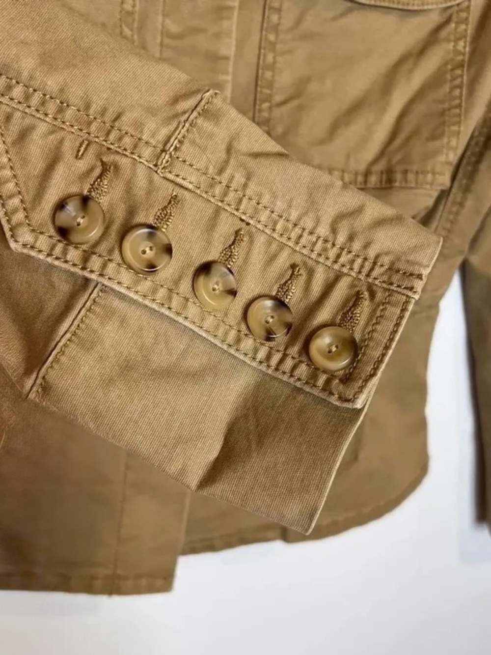 Cabi Camp Jacket. Tailored Women's Beige Utility Jacket - Picture 7 of 7
